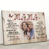 Love Faith Leinwand „Mama“ personalisiert – Wandbild mit Foto-Upload, Namen & Spruch „Mama, du bist meine Heldin“, Querformat, Geschenk Muttertag Geburtstag