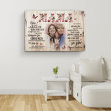 Love Faith Leinwand „Mama“ personalisiert – Wandbild mit Foto-Upload, Namen & Spruch „Mama, du bist meine Heldin“, Querformat, Geschenk Muttertag Geburtstag
