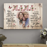 Love Faith Leinwand „Mama“ personalisiert – Wandbild mit Foto-Upload, Namen & Spruch „Mama, du bist meine Heldin“, Querformat, Geschenk Muttertag Geburtstag