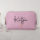 Mein Krimskrams - Personalisierte PU Kosmetiktasche mit Namens-Glanzfolie