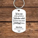 Trauer Schlüsselanhänger mit Schutzengel Spruch für Andenken als Verstorbene als Beerdigungsgeschenk von Love & Faith