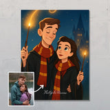 Poster mit zauberhaftem Cartoon Effekt mit eigenem Foto personalisieren mitLove & Faith