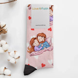 Offizielle Schlafsocken - Personalisierte Socken für Verliebte mit Clipart