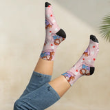 Offizielle Schlafsocken - Personalisierte Socken für Verliebte mit Clipart