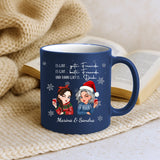 Weihnachtelicht Farbige Tasse blau mit mattem Finish personalisiert von Love & Faith