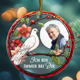 Immer bei dir - Personalisiertes Glas Ornament für Angehörige