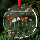 Personalisiertes Ornament aus geschliffenem Glas zu Weihnachten für Geschwister Schwestern
