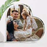 Personalisiertes Foto Glasherz selbst gestalten mit Love & Faith