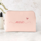 3l rosa Kosmetiktasche aus PU Leder mit Name personalisiert von Love & Faith personalisiert