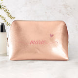 3l kupfer Kosmetiktasche aus PU Leder mit Name personalisiert von Love & Faith personalisiert