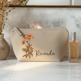 Deine Blume - Individuelle Kosmetiktasche Filz