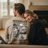 Offizieller Kuschelpulli mit Fotos für Paare personalisiert gestalten mit Love & Faith