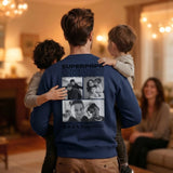 Personalisiert bedruckter Foto Backprint Sweater in navy von Love & Faith