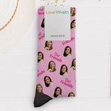 Socken mit eigenen Fotos für Freundinnen 39-42 individuell gedruckt von Love & Faith