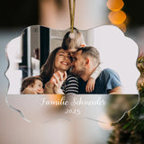 Personalisierter Weihnachtsbaumschmuck mit Foto für die Familie – Fröhliche Weihnachten – Motiv 3