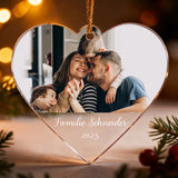 Personalisierbarer Weihnachtsbaumanhänger mit eigenem Foto für Familie zu Weihnachten von Love & Faith