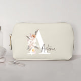 elfenbein PU Kosmetiktasche 0,75 Liter klein mit Initiale und Name personalisiert von Love & Faith