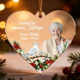 Personalisiertes Acryl Ornament zum Gedenken für die Familie Immer in unseren Herzen – Motiv 3