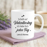 Personaliserte Tasse mit Foto-Upload und Cartoon-Effekt für Paare zum Valentinstag von Love & Faith