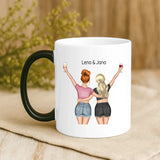 Weiße Tasse als Valentinstagsgeschenk für die BFF – individuelle Geschenkidee von Love & Faith