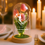 Ewige Tulpe in Glaskuppel als Valentinstagsgeschenk von Love & Faith