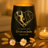 Windlicht graviert mit "Ich liebe dich" als Geschenk für Partner mit Love & Faith personalisiert