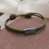Für dich - Personalisiertes Segeltau Armband mit Namen und Symbol unisex