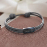 Antrazit Segeltau Armband mit persönlicher Namensgravur von Love & Faith