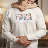 Rosa Pullover für Papa mit Kindernamen personalisierte Geschenkidee zum Vatertag von Love & Faith