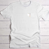 weißes T-Shirt Brustdruck "Bundesinstitut für Lecker Bierchen" als personalisiertem Spruch als Sommer Geschenkidee von Love & Faith