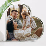 Personalisiertes Foto Glasherz selbst gestalten mit Love & Faith