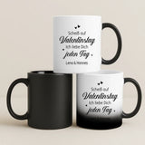 Personaliserte Tasse mit Foto-Upload und Cartoon-Effekt für Paare zum Valentinstag von Love & Faith