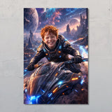 Space - Personalisiertes Poster mit futuristischer Weltraum Szene für Kids