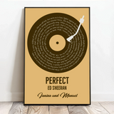 Personalisiertes Poster mit eurem Lieblingssong im Vinyl-Look Unser Song