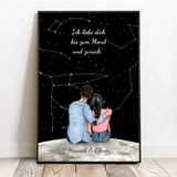 Personalisiertes Poster für Paare Sternenhimmel – Motiv 3