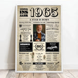 Personalisiertes Poster zum 60. Geburtstag Sonderausgabe zum 60. Geburtstag – Motiv 4