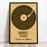 Personalisiertes Poster mit eurem Lieblingssong im Vinyl-Look Unser Song – Motiv 6