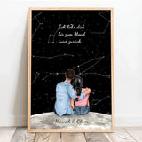 Personalisiertes Poster für Paare Sternenhimmel – Motiv 10