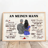 Personalisiertes Poster An meinen Schatz mit Foto für Paare – Motiv 10