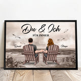 Personalisiertes Poster für Paare mit Blick aufs Meer Du und Ich – Motiv 6