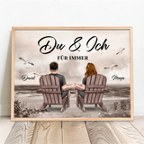 Personalisiertes Poster für Paare mit Blick aufs Meer Du und Ich – Motiv 11