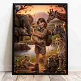 Personalisiertes Poster mit Safari-Szene für Kinder und die ganze Familie Safari – Motiv 5