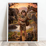 Personalisiertes Poster mit Safari-Szene für Kinder und die ganze Familie Safari – Motiv 8