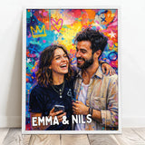 Personalisiertes Poster mit Graffiti-Style für Familie und Paare Urban Family – Motiv 9