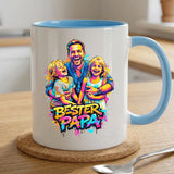 Personalisierte zweifarbige Tasse mit Streetart-Effekt für Papa Streetart für Papa – Motiv 4