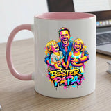 Personalisierte zweifarbige Tasse mit Streetart-Effekt für Papa Streetart für Papa – Motiv 5
