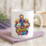 Personalisierte zweifarbige Tasse mit Streetart-Effekt für Papa Streetart für Papa – Motiv 12