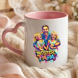 Personalisierte zweifarbige Tasse mit Streetart-Effekt für Papa Streetart für Papa – Motiv 14