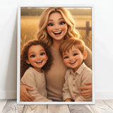 Personalisiertes Poster mit Cartoon Effekt für Mama Cartoon Love Mama – Motiv 8