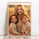 Personalisiertes Poster mit Cartoon Effekt für Mama Cartoon Love Mama – Motiv 12